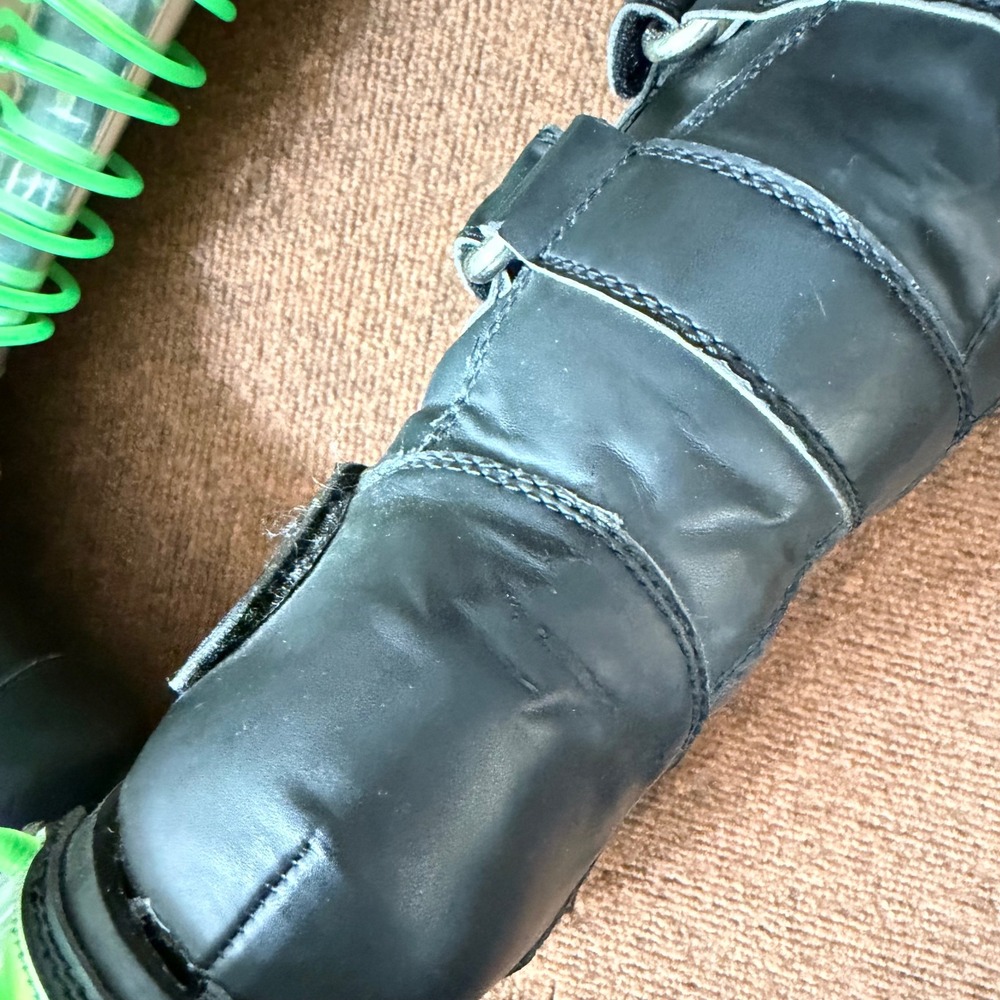 Demonia Pleaser Techno-850UV Boots Black Neon Green Cyber Goth Platform Womens 7 - Picture 12 of 16